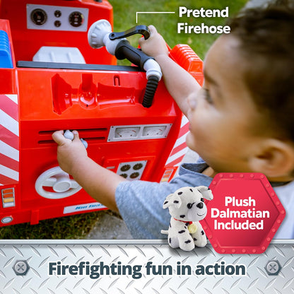 Kid Trax Real Rigs fire truck ride-on toy, 6V battery, sounds, ages 1.5–4.