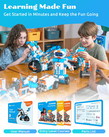 WhalesBot E7 Pro coding robot kit, Scratch programming, sensors, STEM education system.
