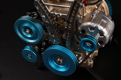 TECHING V4 full metal engine model kit, 350+ parts, DIY assembly engine display model.