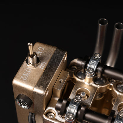 TECHING V4 full metal engine model kit, 350+ parts, DIY assembly engine display model.