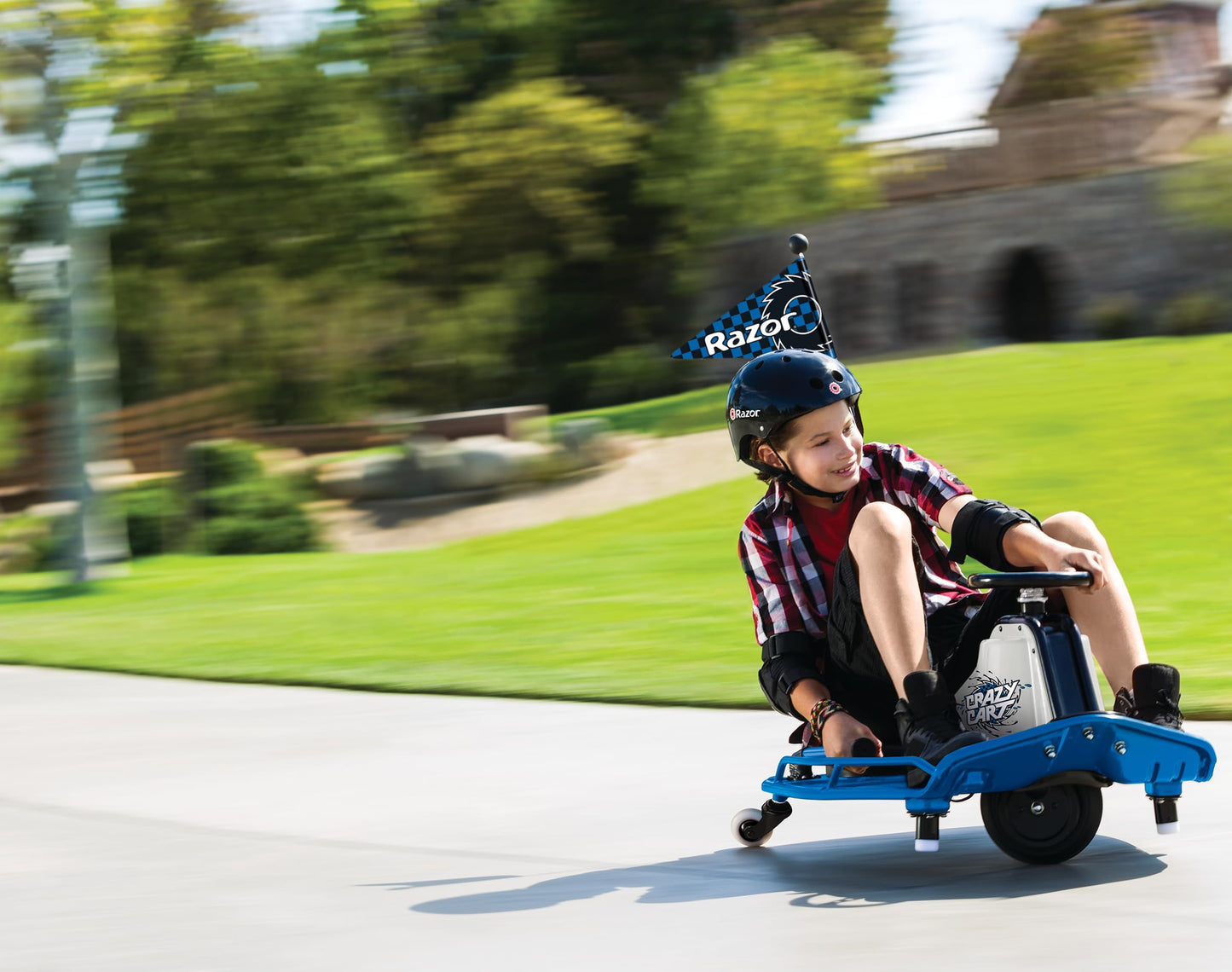 Razor Crazy Cart electric ride-on, 250W motor, drifting function, kids 9+.